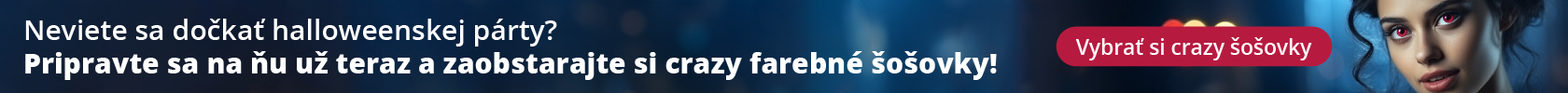 Neviete sa dočkať halloweenskej párty? Pripravte sa na ňu už teraz a
zaobstarajte si crazy farebné šošovky!