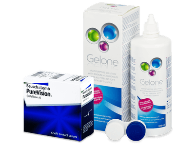 PureVision (6 šošoviek) + Gelone 360 ml