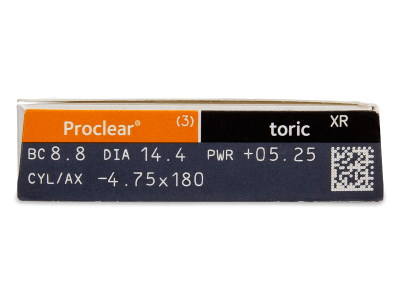 Proclear Toric XR (3 šošovky) - Náhľad parametrov šošoviek