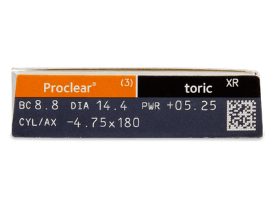 Proclear Toric XR (3 šošovky) - Náhľad parametrov šošoviek