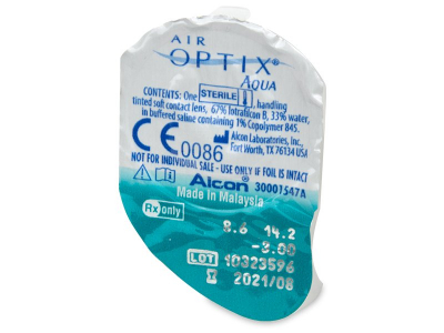 Air Optix Aqua (3 šošovky) - Vzhľad blistra so šošovkou