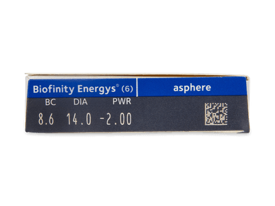 Biofinity Energys (6 šošoviek) - Náhľad parametrov šošoviek