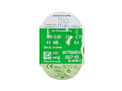 Biotrue ONEday for Astigmatism (30 šošoviek) - Vzhľad blistra so šošovkou