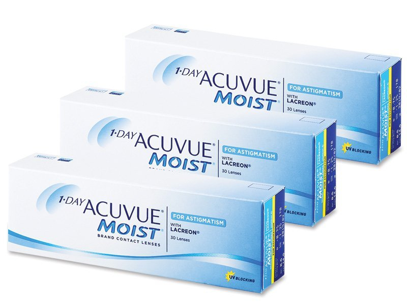 1 Day Acuvue Moist for Astigmatism (90 šošoviek) - Tórické kontaktné šošovky