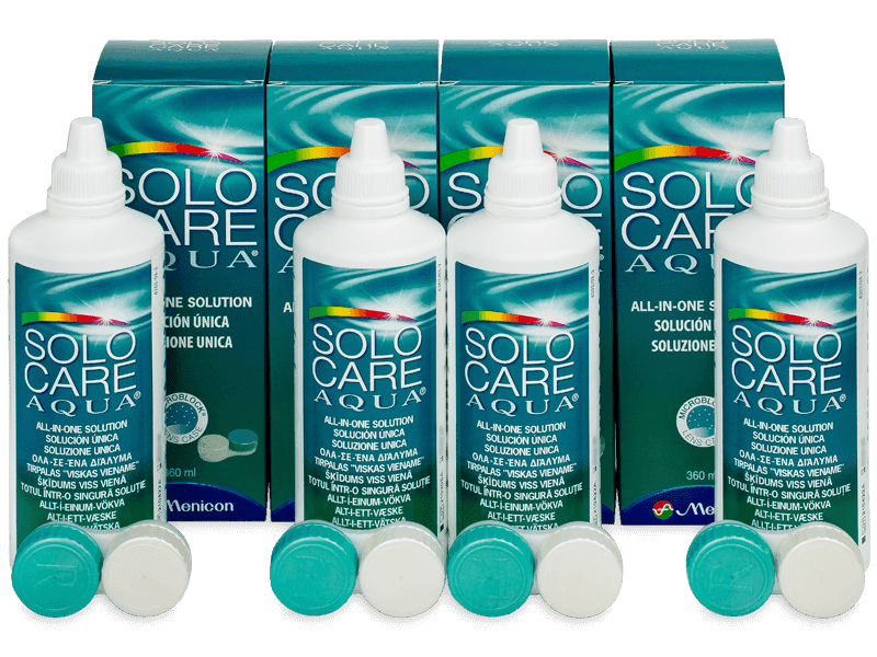Roztok SoloCare Aqua 4x 360 ml - Výhodné štvorbalenie roztoku