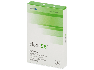 Clear 58 (6 šošoviek) - Štrnásťdenné kontaktné šošovky