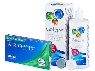 Air Optix for Astigmatism (6 šošoviek) + roztok Gelone 360ml