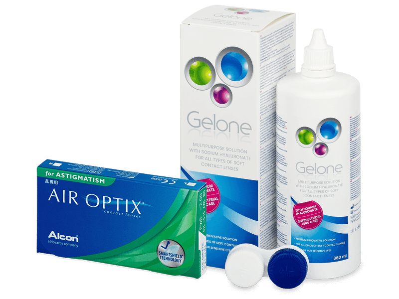 Air Optix for Astigmatism (6 šošoviek) + Gelone 360 ml - Výhodný balíček