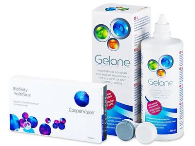 Biofinity Multifocal (3 šošovky) + roztok Gelone 360ml