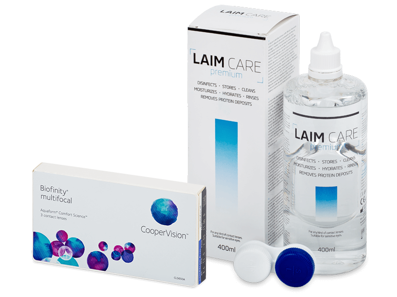 Biofinity Multifocal (3 šošovky) + roztok Laim-Care 400ml - Výhodný balíček