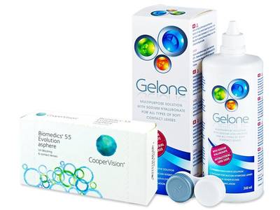 Biomedics 55 Evolution (6 šošoviek) + roztok Gelone 360ml