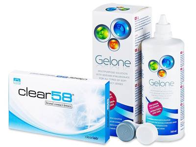 Clear 58 (6 šošoviek) + Gelone 360 ml - Starší vzhľad