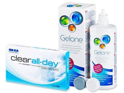 Clear All-Day (6 šošoviek) + roztok Gelone 360 ml - Výhodný balíček