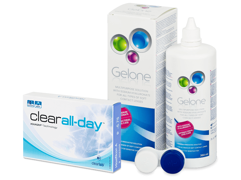 Clear All-Day (6 šošoviek) + Gelone 360 ml - Výhodný balíček