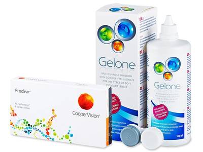 Proclear Sphere (6 šošoviek) + roztok Gelone 360ml