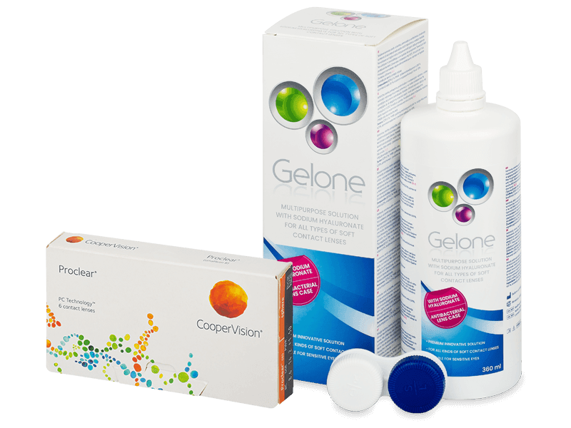 Proclear Sphere (6 šošoviek) + Gelone 360 ml - Výhodný balíček