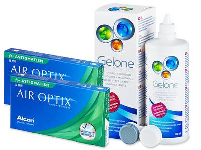 Air Optix for Astigmatism (2x3 šošovky) + roztok Gelone 360ml