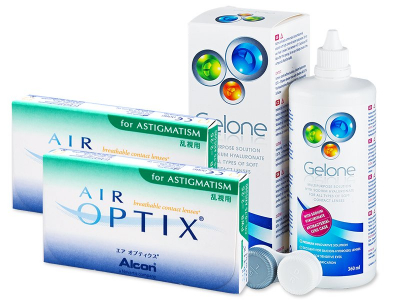 Air Optix for Astigmatism (2x3 šošovky) + roztok Gelone 360ml - Starší vzhľad