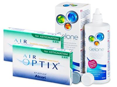 Air Optix for Astigmatism (2x3 šošovky) + Gelone 360 ml - Starší vzhľad