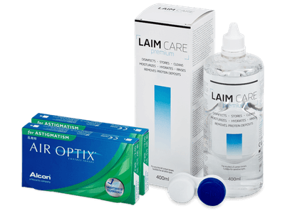 Air Optix for Astigmatism (2x 3 šošovky) + roztok Laim Care 400 ml