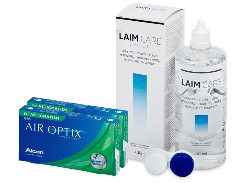 Air Optix for Astigmatism (2x3 šošovky) + roztok Laim-Care 400ml - Výhodný balíček