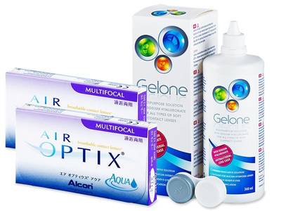 Air Optix Aqua Multifocal (2x3 šošovky) + roztok Gelone 360ml - Starší vzhľad