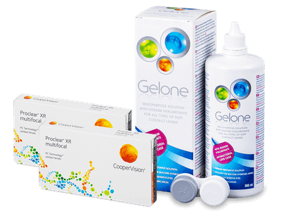 Proclear Multifocal XR (2x3 šošovky) + roztok Gelone 360ml