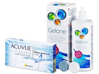 Acuvue Oasys for Astigmatism (6 šošoviek) + roztok Gelone 360ml