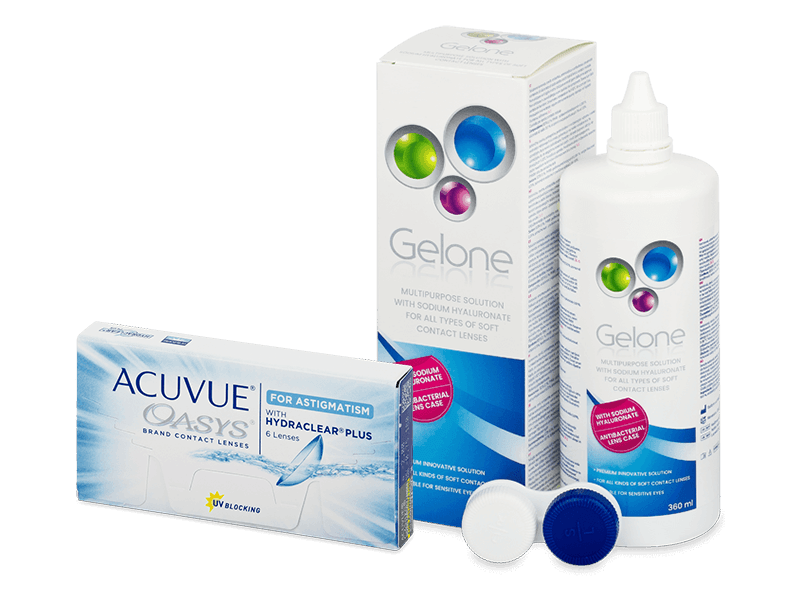 Acuvue Oasys for Astigmatism (6 šošoviek) + Gelone 360 ml - Výhodný balíček