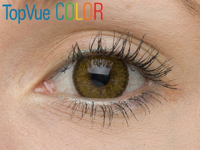 VÝPREDAJ: TopVue Color - dioptrické (2 šošovky) - Hazel na hnedom oku