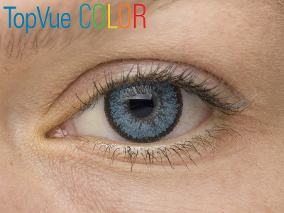 VÝPREDAJ: TopVue Color - dioptrické (2 šošovky) - Blue na modrom oku