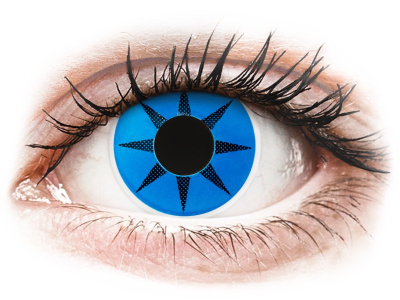 ColourVUE Crazy Lens - Blue Star - nedioptrické (2 šošovky) - Coloured contact lenses