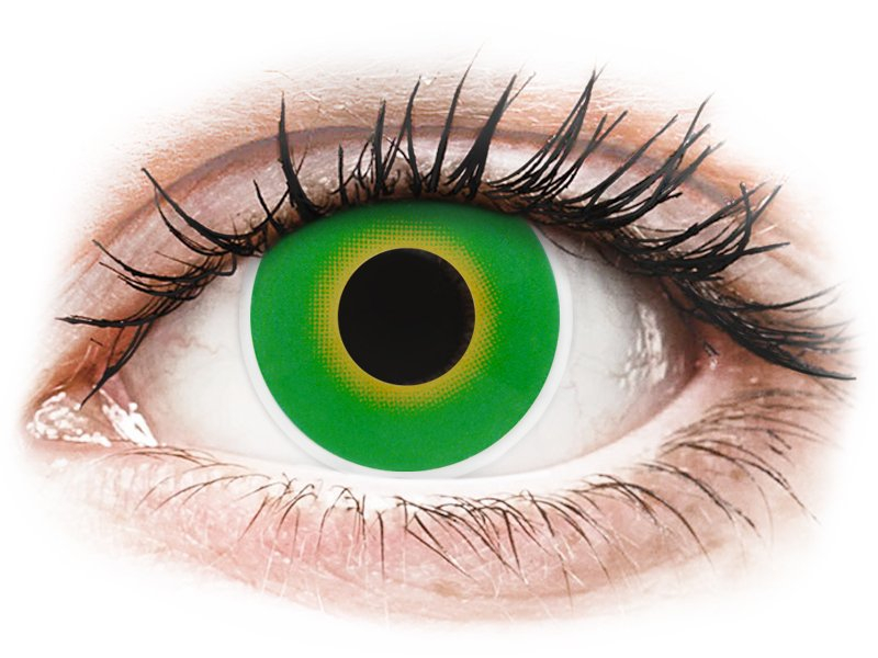 ColourVUE Crazy Lens - Hulk Green - nedioptrické (2 šošovky) - Coloured contact lenses