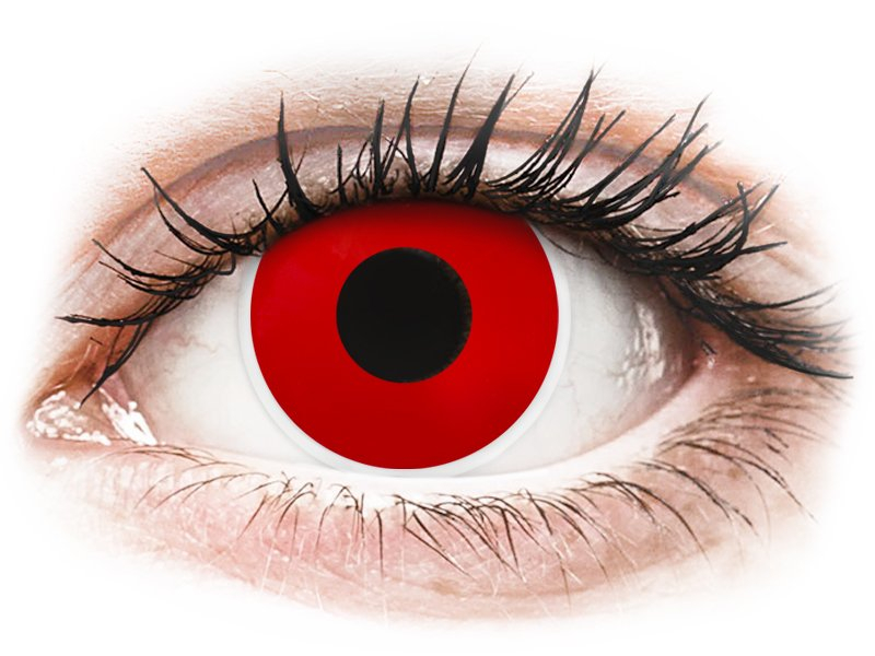ColourVUE Crazy Lens - Red Devil - nedioptrické (2 šošovky) - Coloured contact lenses