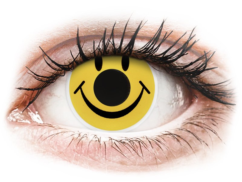 ColourVUE Crazy Lens - Smiley - nedioptrické (2 šošovky) - Coloured contact lenses