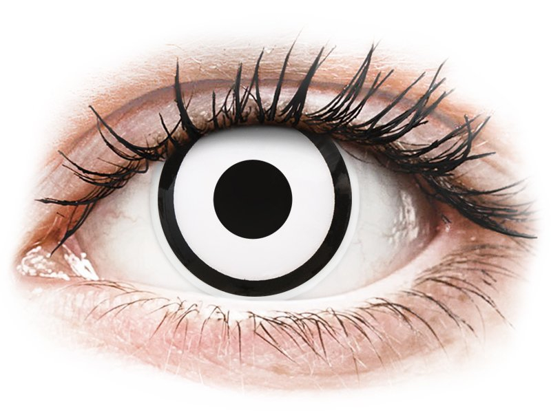 ColourVUE Crazy Lens - White Zombie - nedioptrické (2 šošovky) - Coloured contact lenses