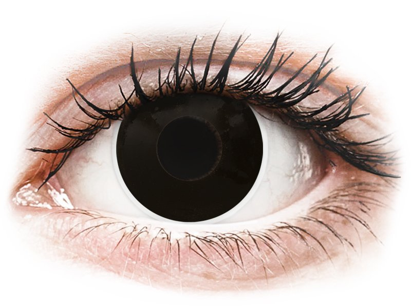 ColourVUE Crazy Lens - BlackOut - dioptrické (2 šošovky) - Coloured contact lenses
