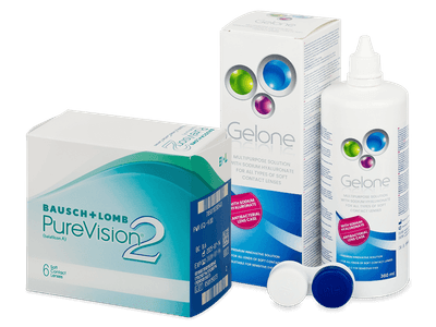 PureVision 2 (6 šošoviek) + Gelone 360 ml - Výhodný balíček