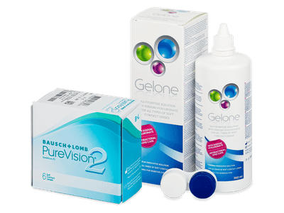 PureVision 2 (6 šošoviek) + Gelone 360 ml