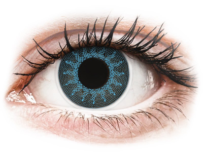 ColourVUE Crazy Lens - Solar Blue - dioptrické (2 šošovky) - Coloured contact lenses