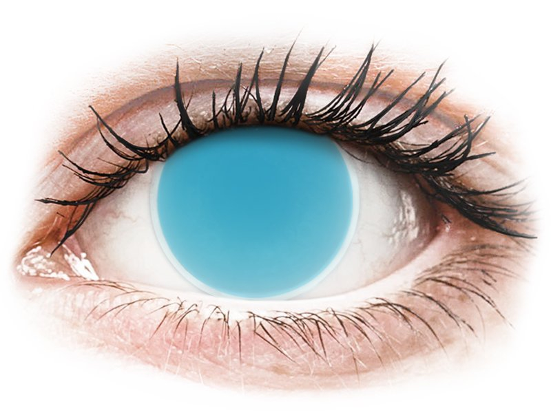 ColourVUE Crazy Glow Electric Blue - nedioptrické (2 šošovky) - Coloured contact lenses