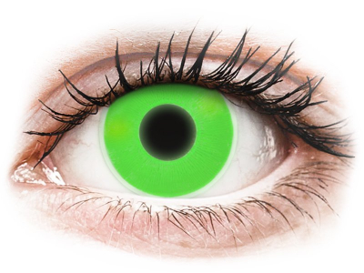 ColourVUE Crazy Glow Green - nedioptrické (2 šošovky) - Coloured contact lenses