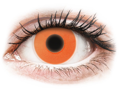 ColourVUE Crazy Glow Orange - nedioptrické (2 šošovky) - Coloured contact lenses