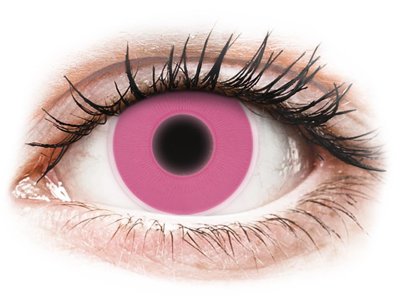 ColourVUE Crazy Glow Pink - nedioptrické (2 šošovky) - Coloured contact lenses