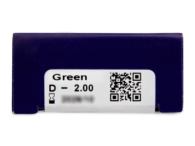 TopVue Color - Green - dioptrické (2 šošovky) - Náhľad parametrov šošoviek