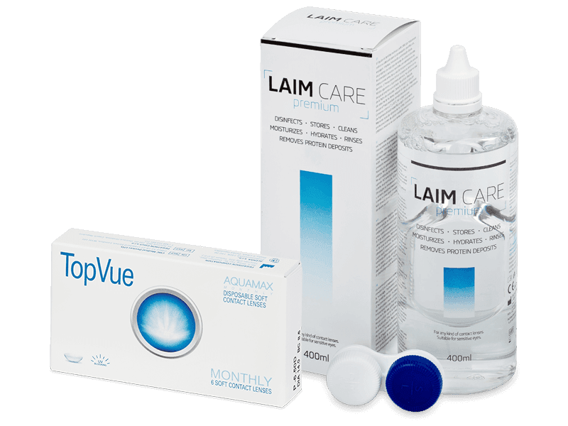 TopVue Monthly (6 šošoviek) + roztok Laim Care 400 ml - Výhodný balíček