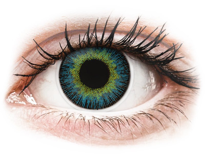 ColourVUE Fusion Yellow Blue - dioptrické (2 šošovky) - Coloured contact lenses