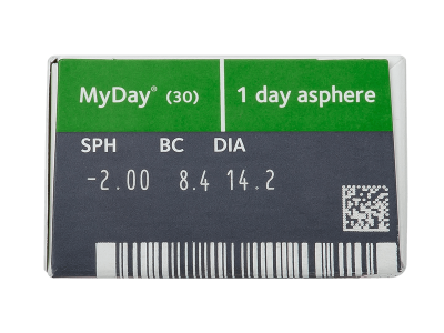 MyDay daily disposable (30 šošoviek) - Náhľad parametrov šošoviek
