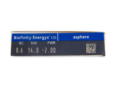 Biofinity Energys (3 šošovky) - Náhľad parametrov šošoviek