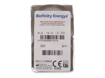 Biofinity Energys (3 šošovky) - Vzhľad blistra so šošovkou